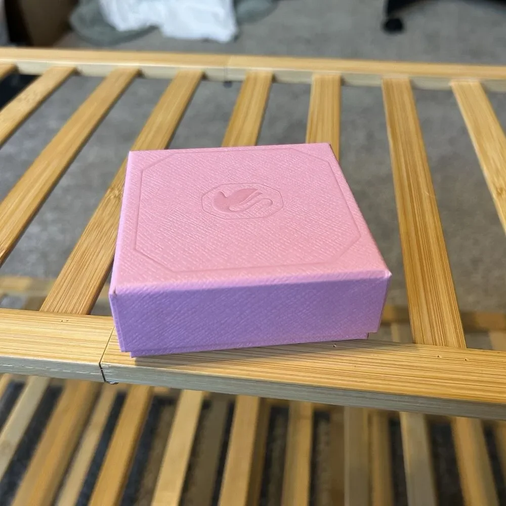 EMPTY REPLACEMENT BOX ONLY -  Swarovski Small Pink Jewelry Box w/ Inserts